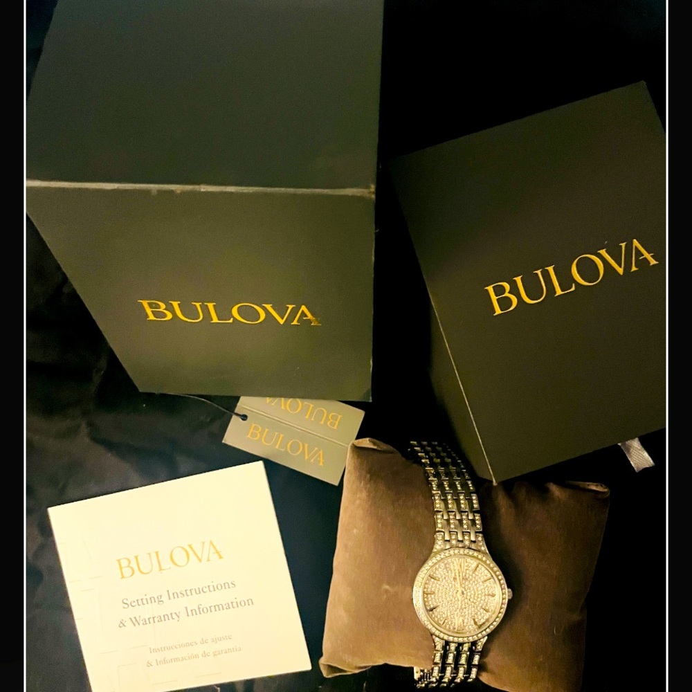 Womens Bulova jeweled watch